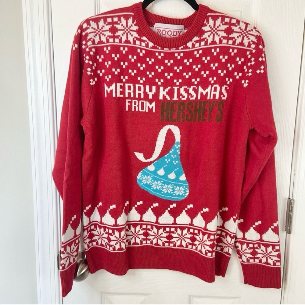 Roody Originals Hershey’s Merry Kissmas Ugly Christmas Sweater Unisex